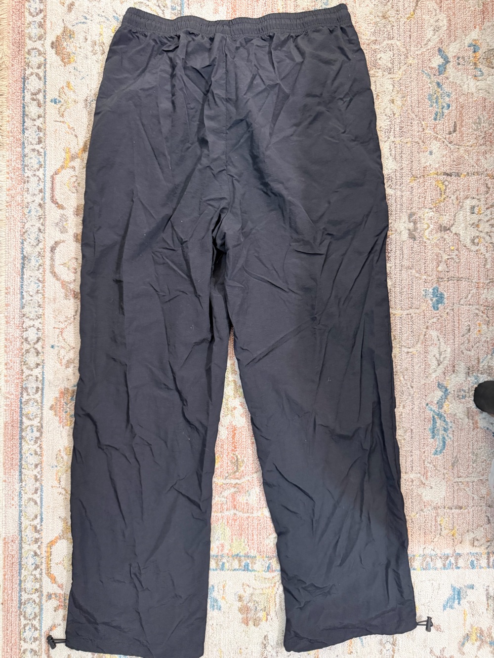 Men's Black Joggers with White Side Piping